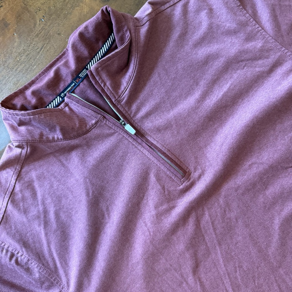 Southern Tide Pullover Mens XL Pink Tide To Trail 1/4 Zip Lightweight Stretch
